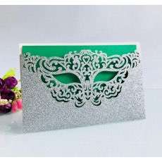 Party Invitation Card Birthday Card Glitter Paper Laser Mask 